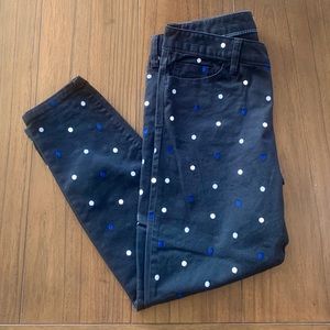 Banana Republic tapered leg polka dot pants